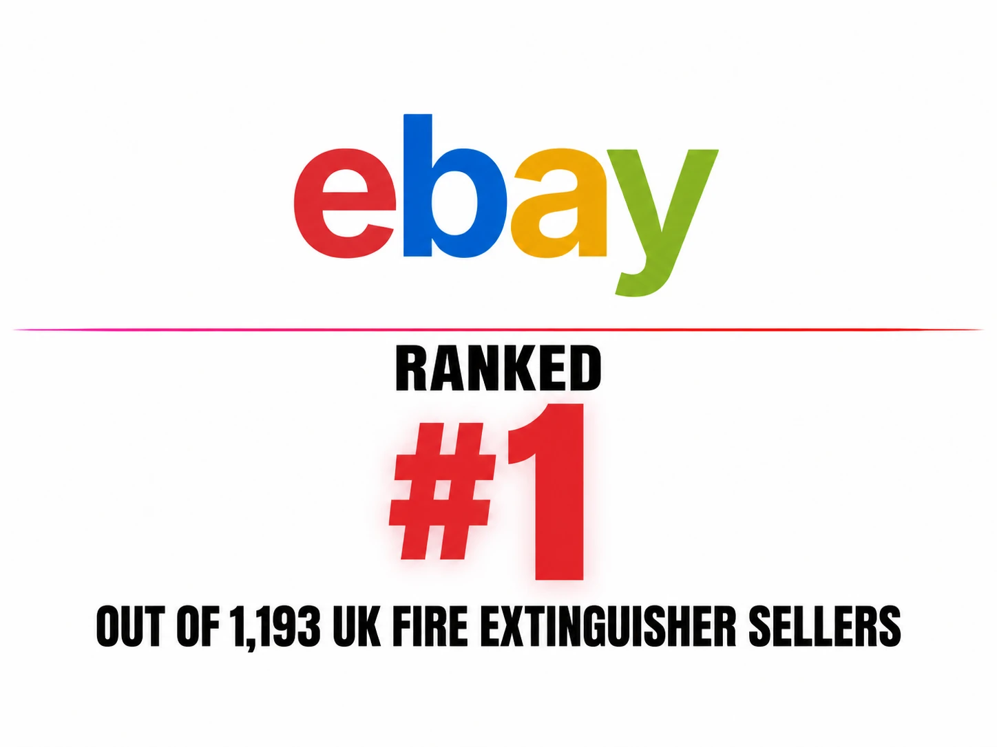 eBay: ranked number one out of 1,193 UK fire extinguisher sellers, August 2026