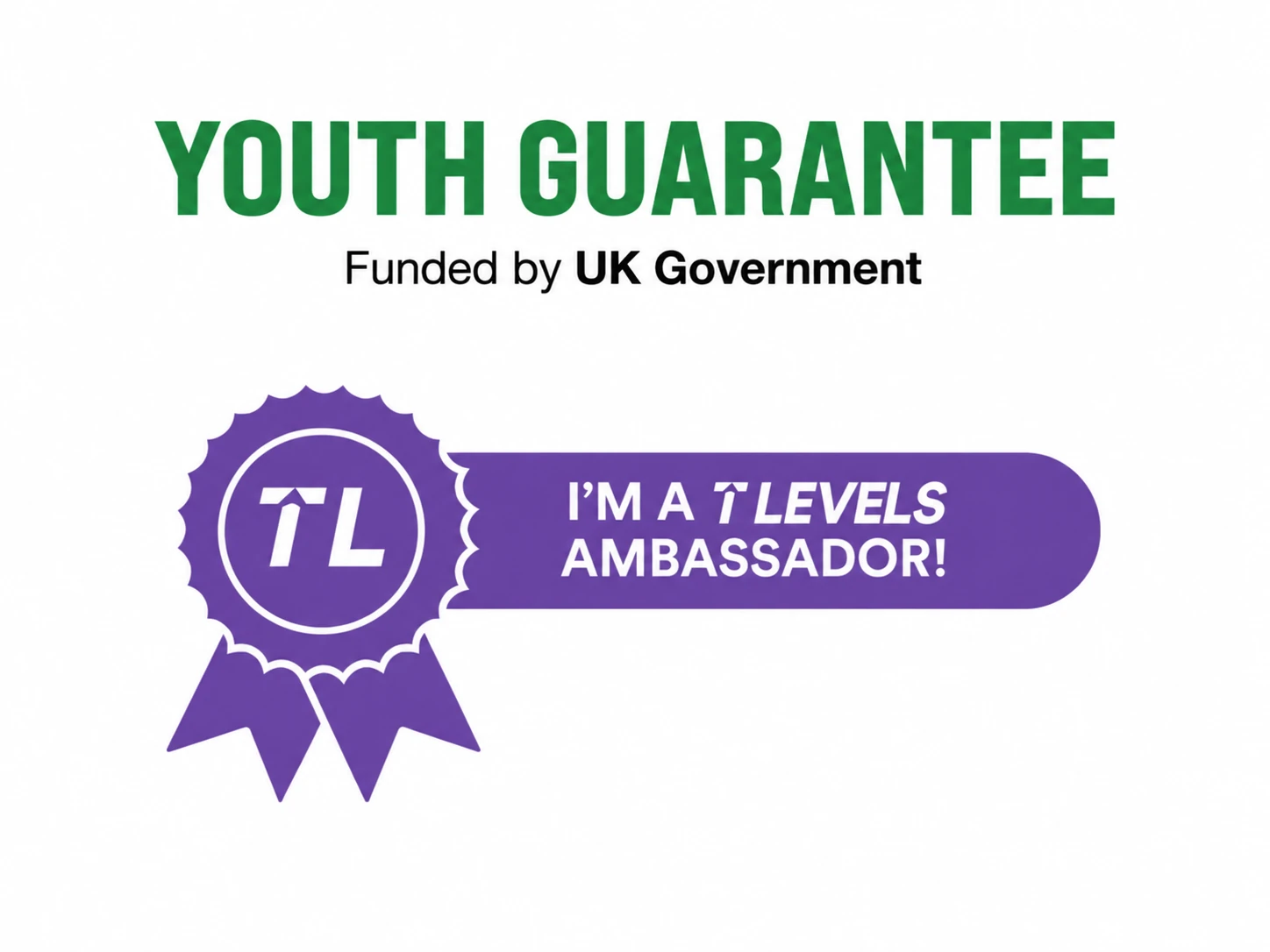 Youth Guarantee, funded by UK Government, and the T Level Ambassador badge