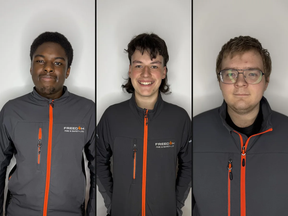 Bill, Harrison and Gabriel, the first T Level cohort